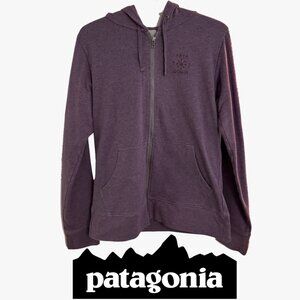 Patagonia cotton full-zip hoody, purple, size medium